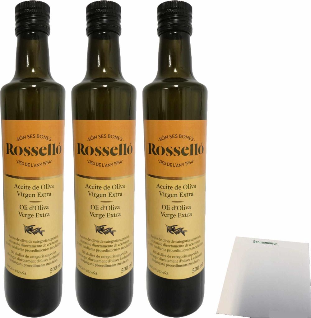 Rosello Olivenöl Aceite de Oliva Virgen Extra 3er Pack Produktbild 