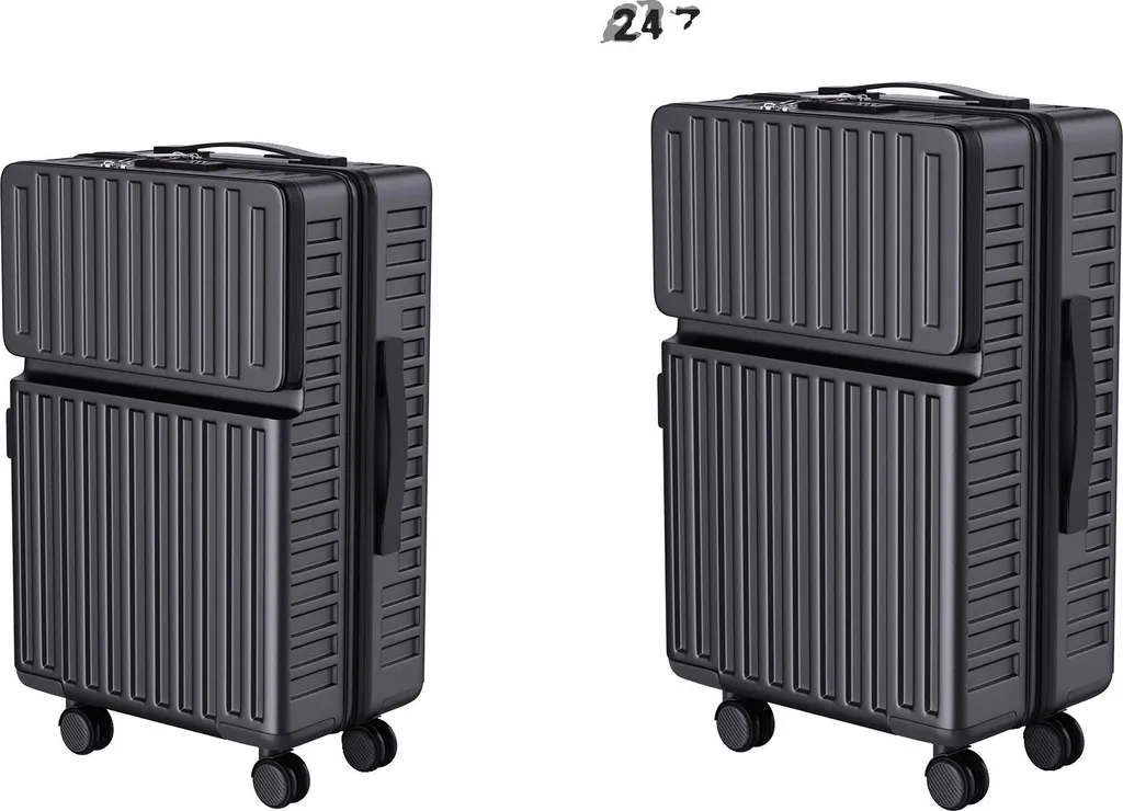 Valises noires anti-chocs set de 2 pièces pour protéger vos effets fragiles