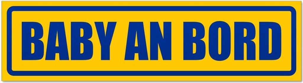 Kiwistar - Autoaufkleber - Blau - 45 x 12 cm - Baby an Bord invertiert - Hinweis Aufkleber Sticker für Auto, Kfz, Fahrrad, PKW, LKW