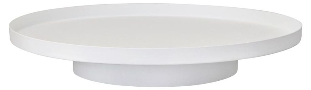 Dekotablett SCANDI weiß aus Metall D35cm Dekoplateau Produktbild 
