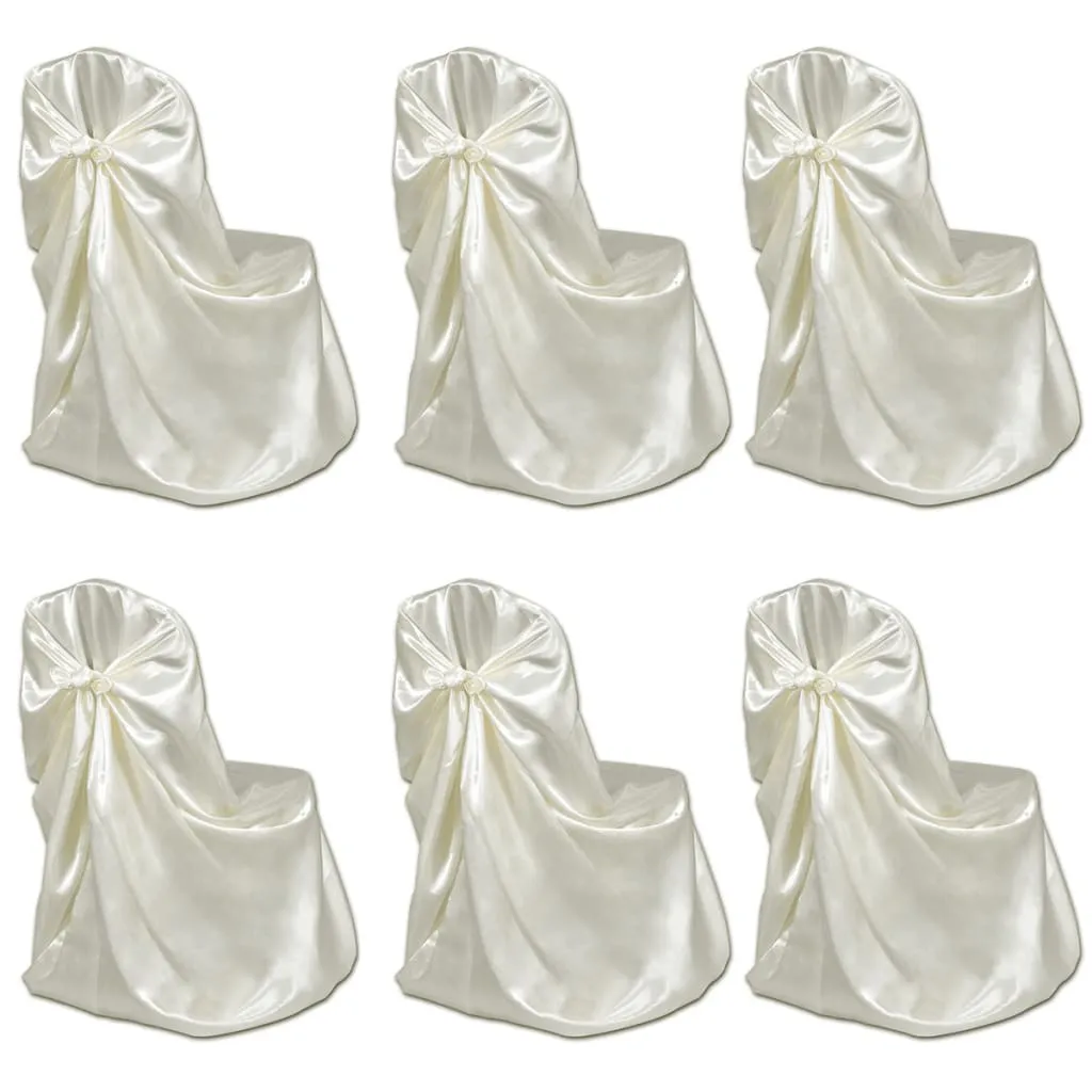 Coprisedie Matrimonio Crema 12 pz | Fodere Eleganti per Banchetti - 2