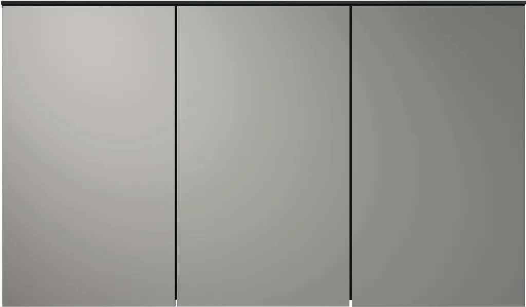 Synnax Armoire de Salle de Bain Miroir 3 Portes - Design Moderne Gris
