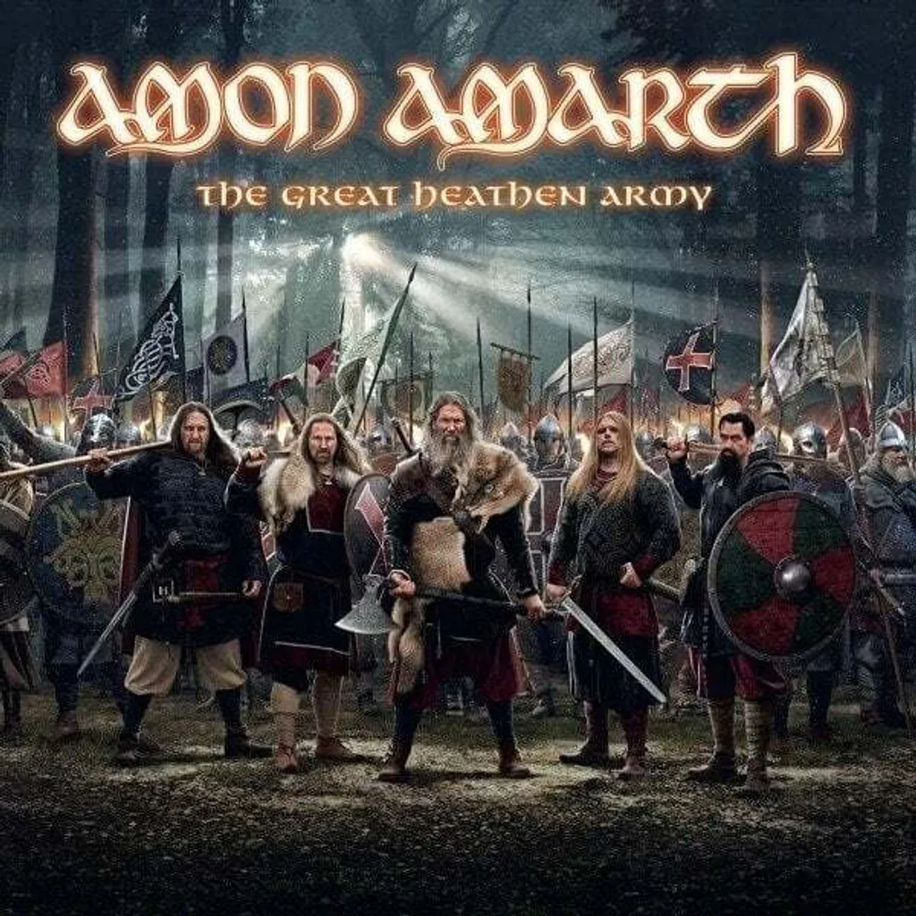 Amon Amarth The Great Heathen Army Vinyle LP Marbré Blanc Cassé Neuf