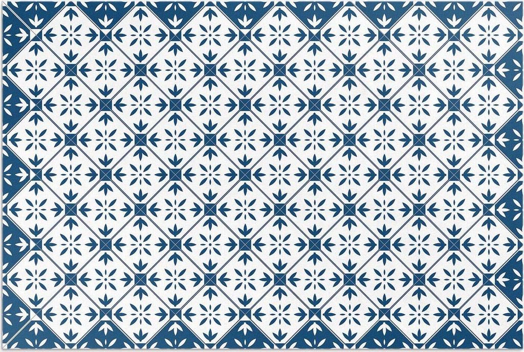 Rhombuswürfel dekoratives mosaik – Vinylteppich – 60x90 cm – Outdoor Teppich – Terrasse – Wetterfest – Modern