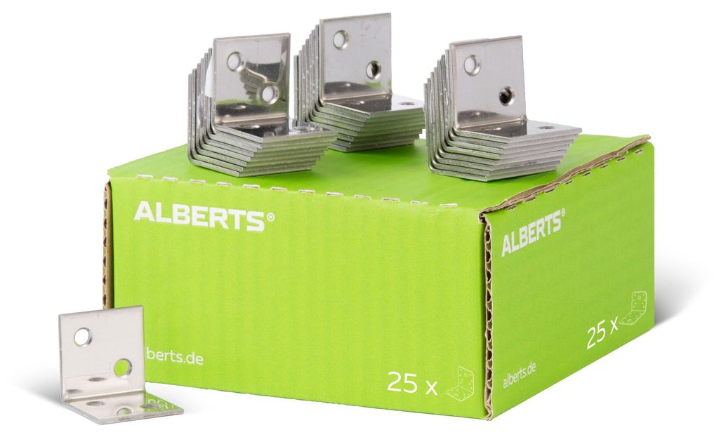 Alberts Breitwinkel | Edelstahl | 30 x 30 x 30 mm | 25er Produktbild 