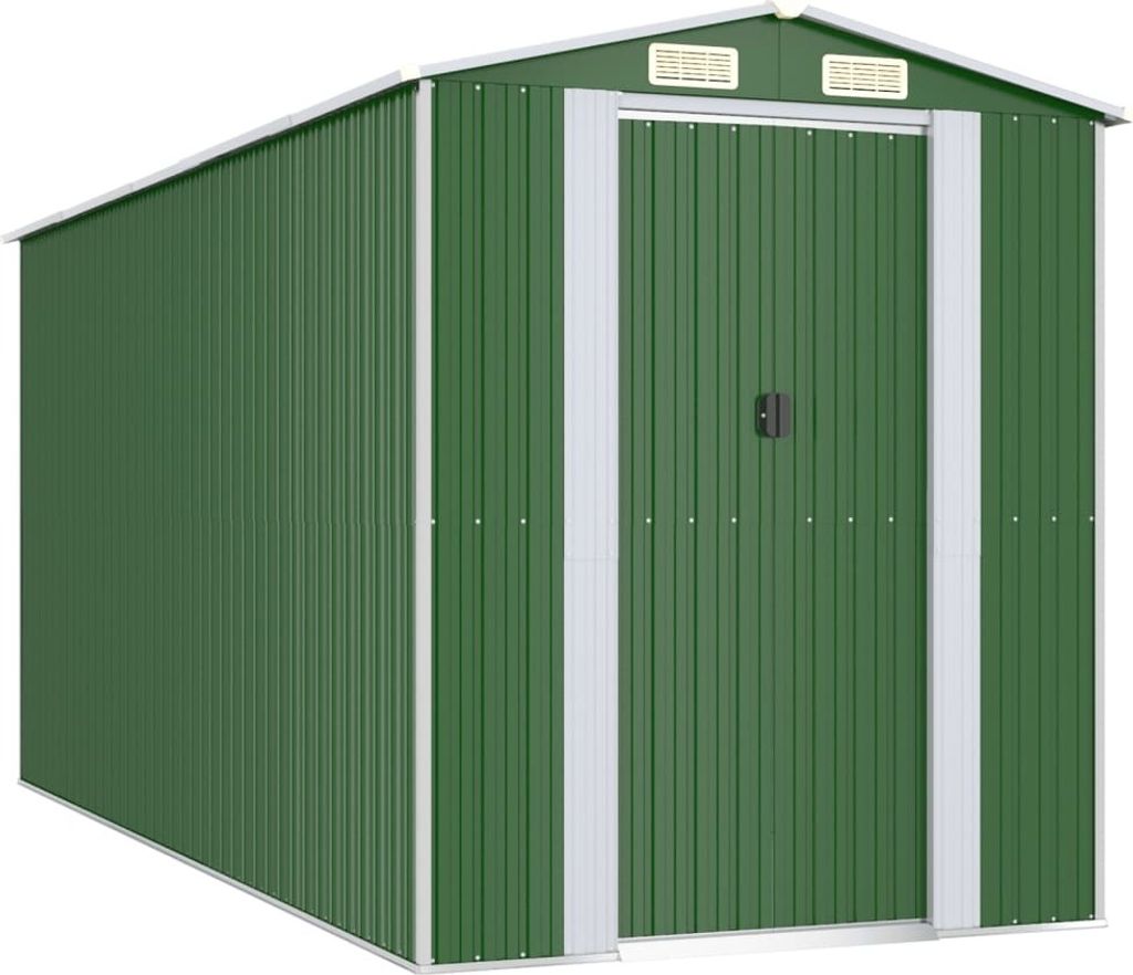 vidaXL Prístrešok na náradie zelený 192x440x223 cm Obrázok produktu 