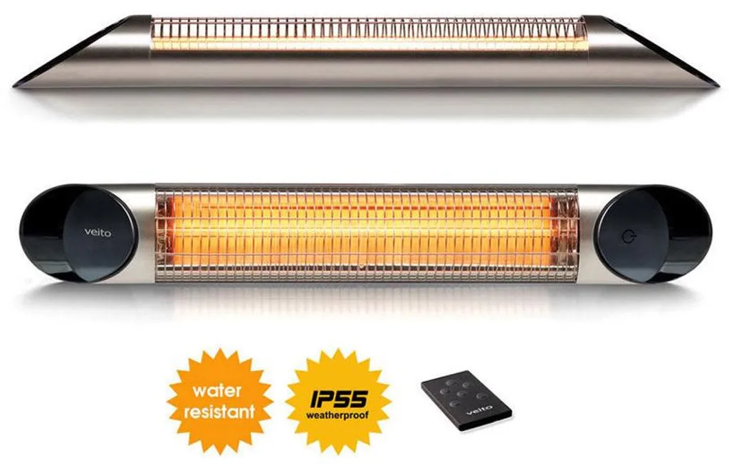 Chauffage Infrarouge Veito Blade 2000W Silver avec Télécommande et Écran