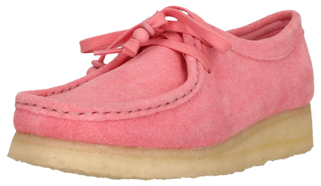 Clarks Originals Mokassins Wallabee aus hochwertigem Veloursleder 4046 Candy Pink 36