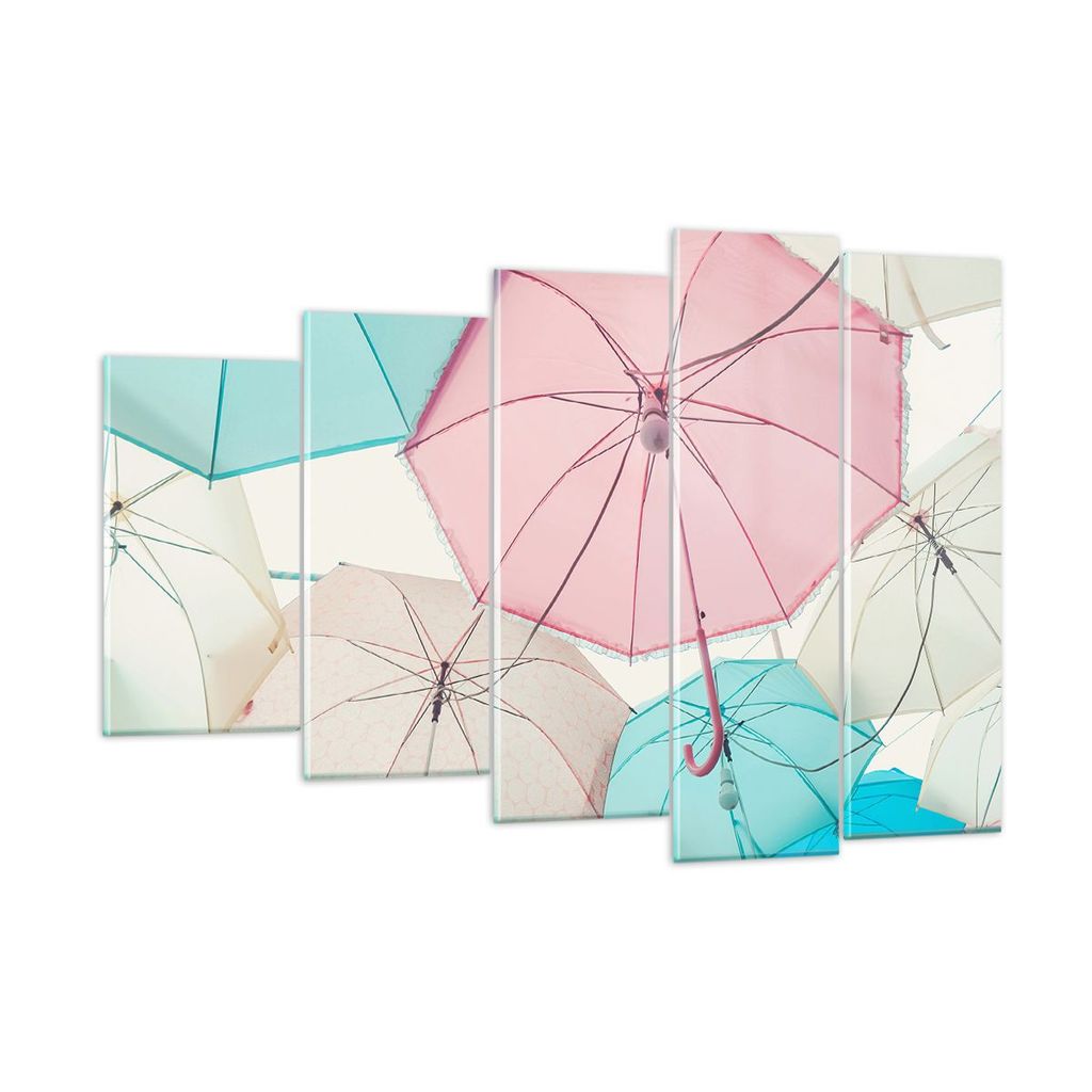 Bilder auf glas - Regenschirme Glühbirne Improvisation - 150x100cm - Glasbilder - Wandbilder - Kunstdruck - Wanddekoration aus Glas - Glas Bilder ...
