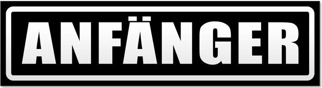 Kiwistar - Autoaufkleber - Schwarz - 60 x 16 cm - Anfänger invertiert - Hinweis Aufkleber Sticker für Auto, Kfz, Fahrrad, PKW, LKW