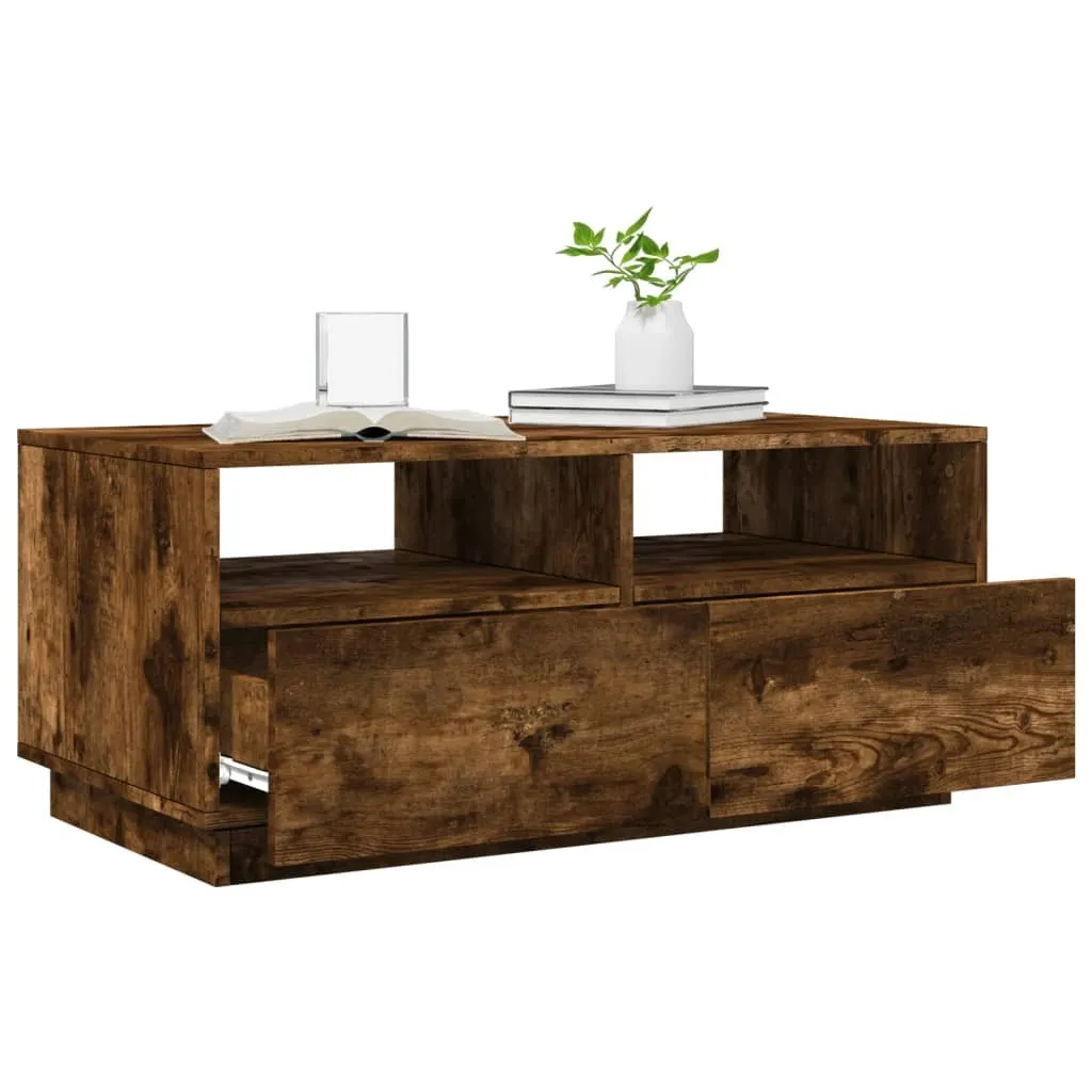 Analisi Tavolino Durevole Octo Rovere Fumé con LED 90x49x40 - 4