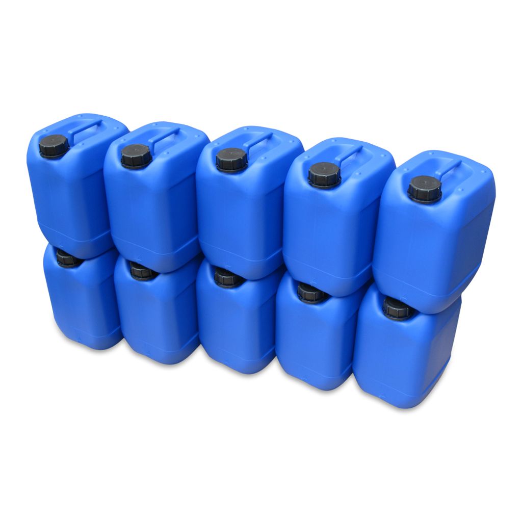 10 Stück 10 Liter 10 L Kanister, Wasserkanister Farbe blau Produktbild 