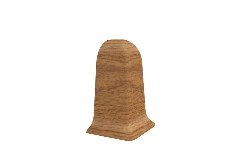 VILO FLEX Außenecke 55mm 2 Stück Warme Eiche Holzoptik Wasserfester PVC Eckverbinder Sockelleiste Fußleiste Laminat Klick-Vinyl Zubehör