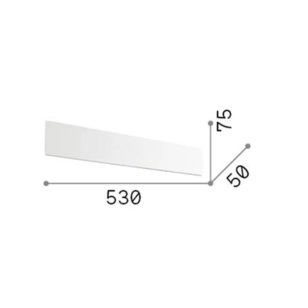 Applique Murale Zig Zag Métal Blanc LED 23W 4000K Lumière Naturelle