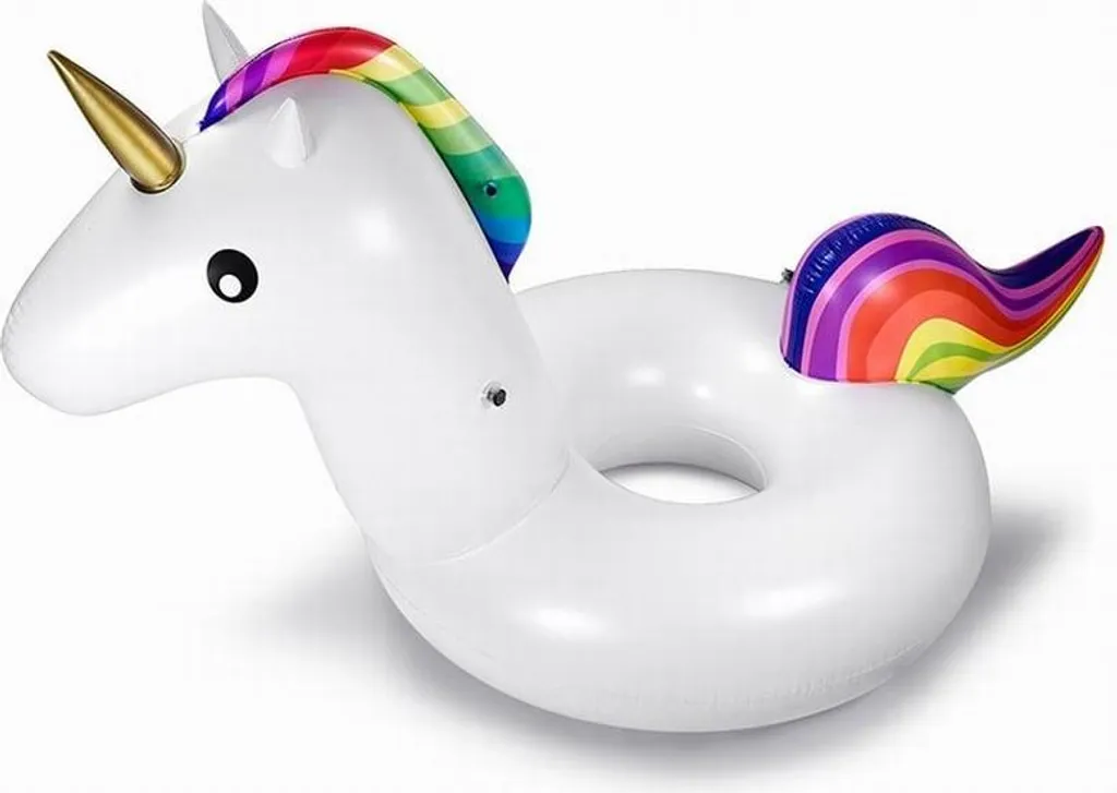 Bouée Licorne Anti-Crevaison avec Dossier Confortable pour l'Été