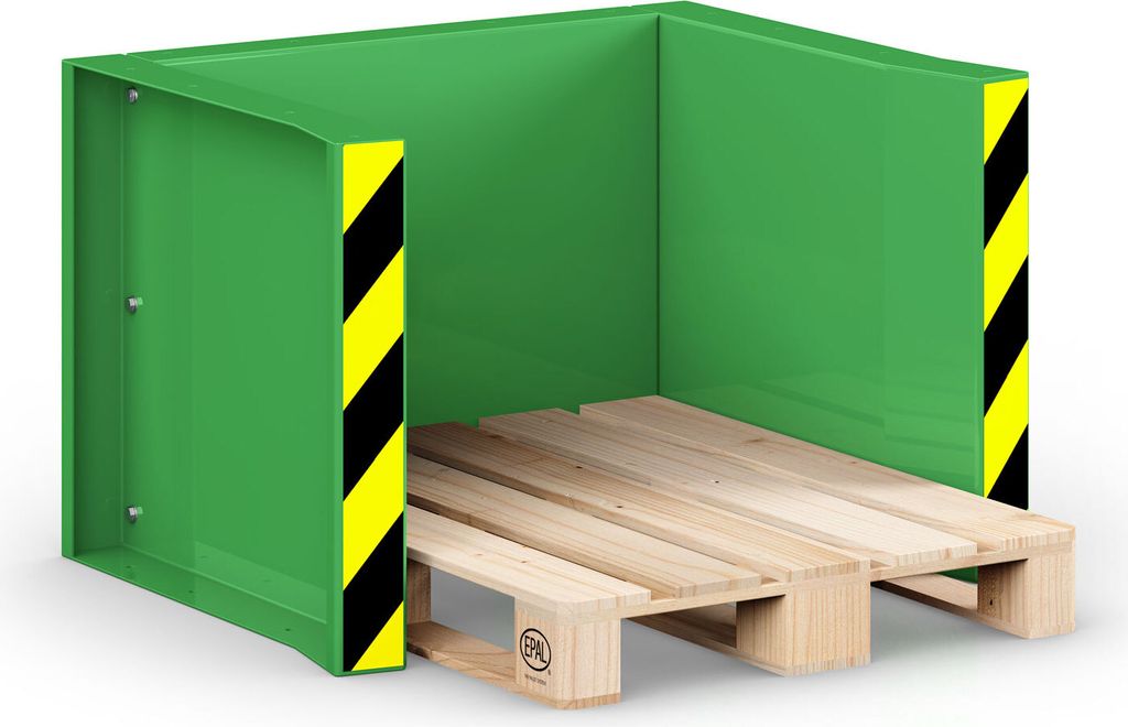 RR Industrietechnik Paletten Stapel Station RPS-05 BxTxH 1020x945x740 mm RAL 6018 Gelbgrün