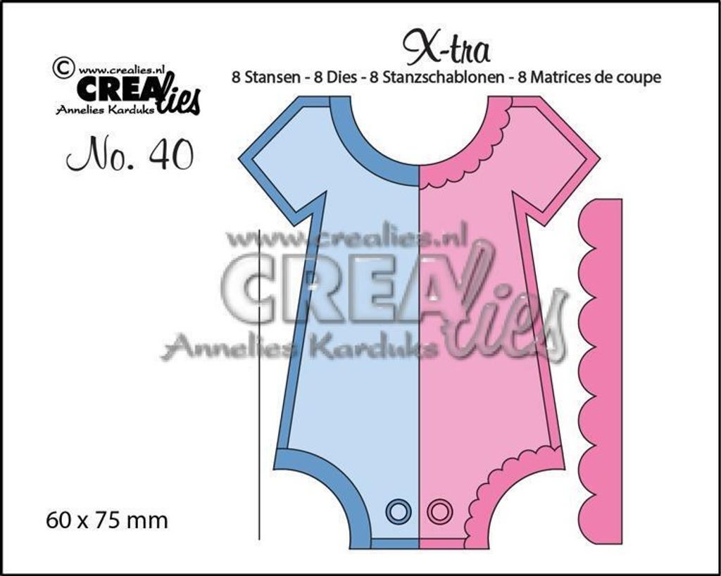Crealies X-tra Stanzschablone No.40 - Babybody