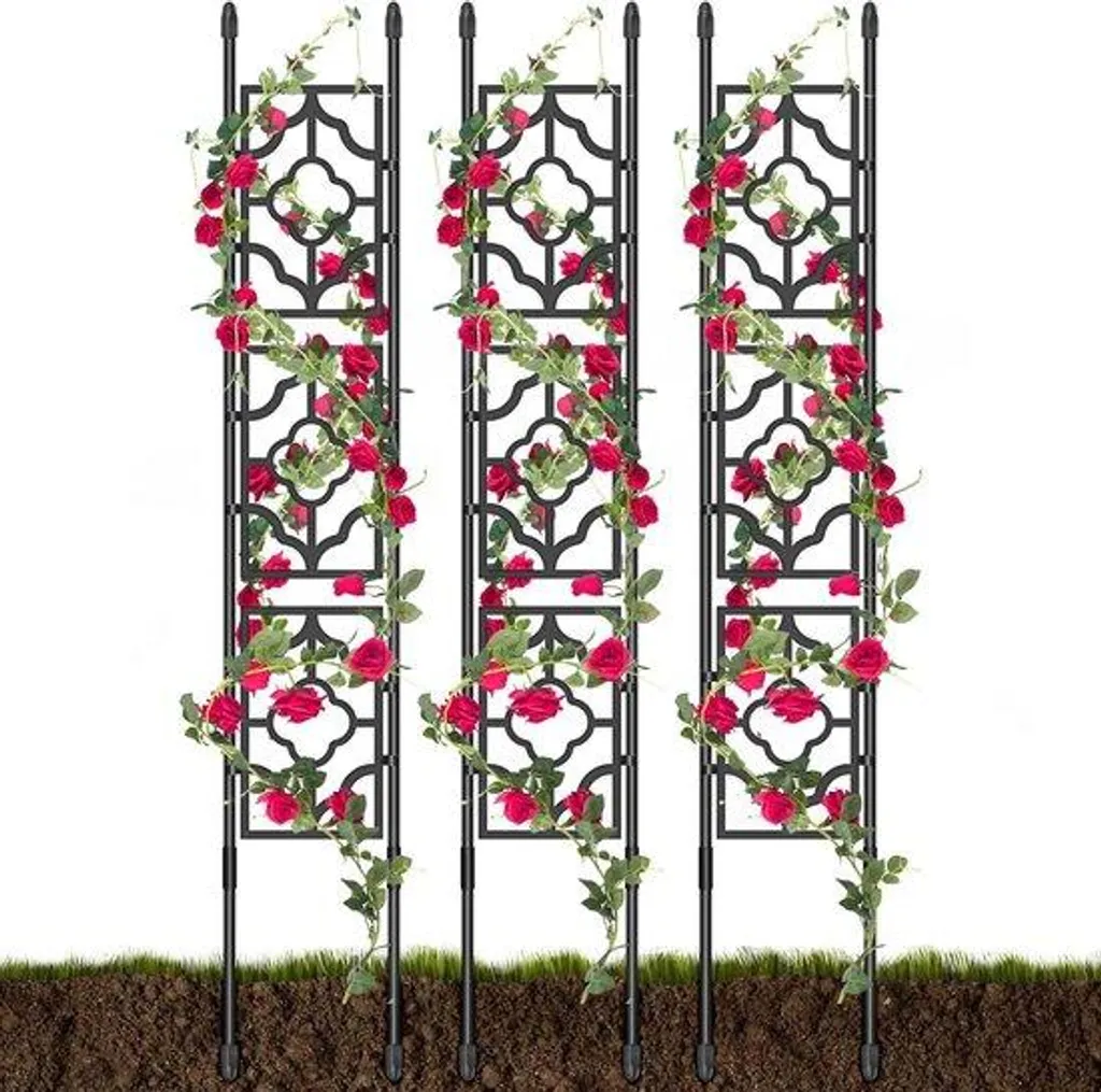 Tuteur colonne de jardinage en inox 1,5m pour légumes et fleurs grimpantes
