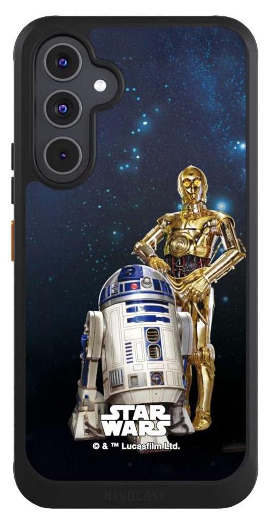 NIVOCASE Hülle für Samsung Galaxy A54 5G Handyhülle NIVOcore Case Schwarz Star Wars Weltall R2D2