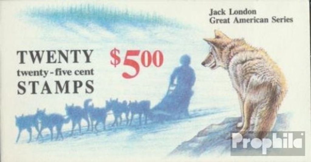 Briefmarken USA 1988 Mi MH0-123 (kompl.Ausg.) postfrisch Jack London