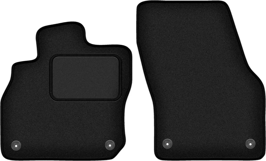 Wielganizator tappetini auto velours anteriori adatto per Cupra Terramar (2024-, SUV) neri, set 2 pz, con fissaggi