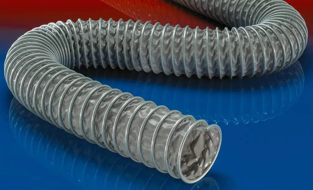 Tubo flessibile con profilo di serraggio in PVC Ø interno 120 mm Ø esterno 132,00 mm 6 mm Lunghezza 3 m