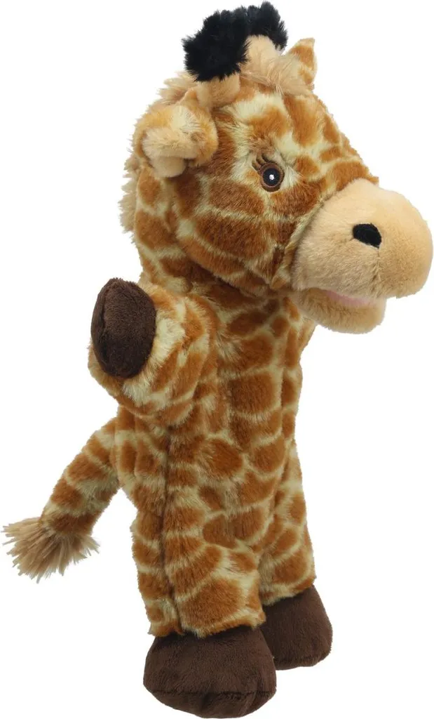 Jouet éveil girafe marionnette à main pour histoires du soir ECO