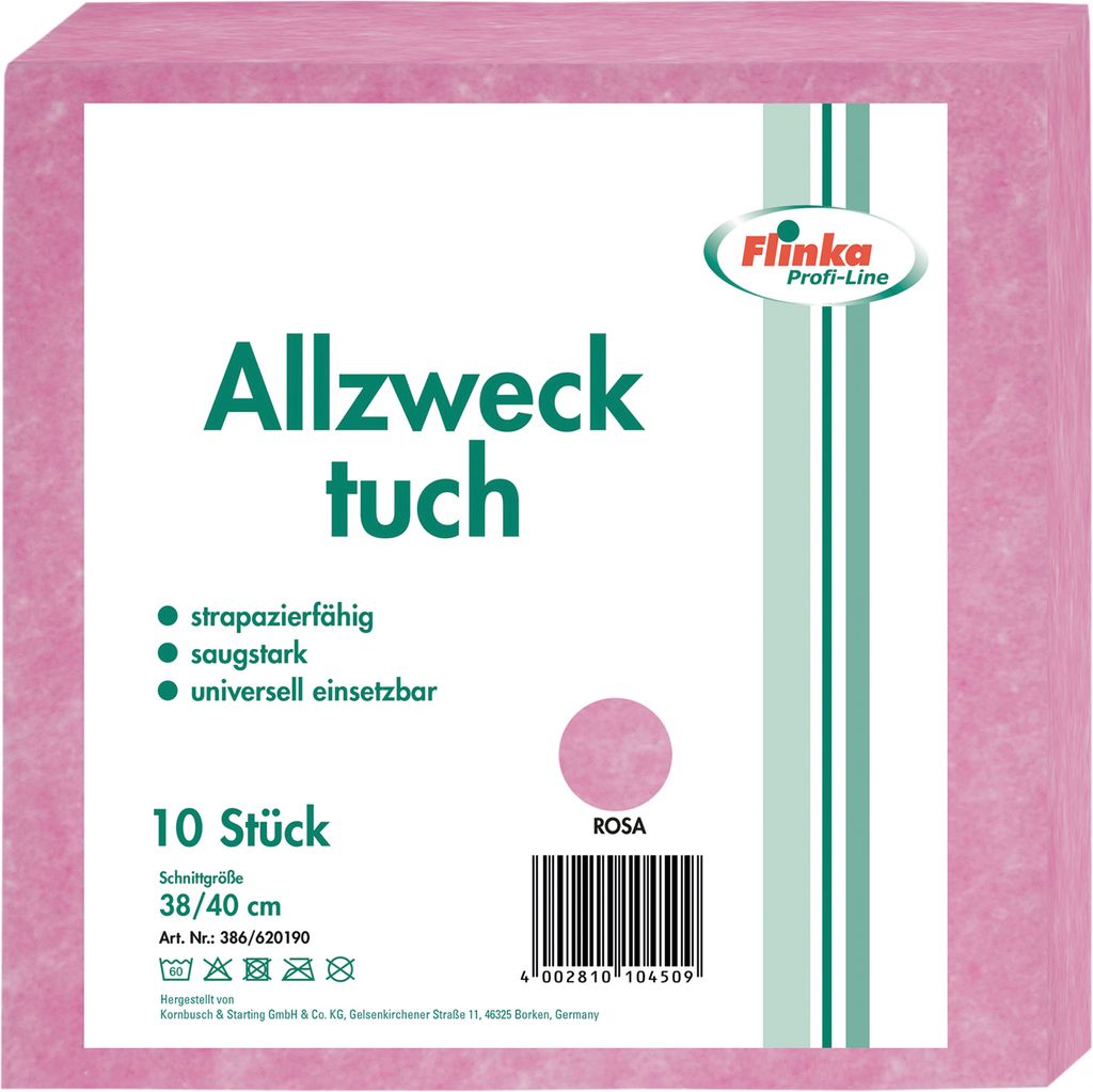 Flinka Allzwecktuch rosa 10 Stk