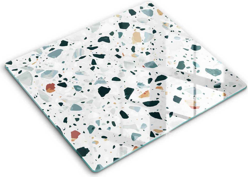 Abdeckung Glas - Küchenabdeckung - 60x52 cm - Abdeckplatte -Helles Steinzeug