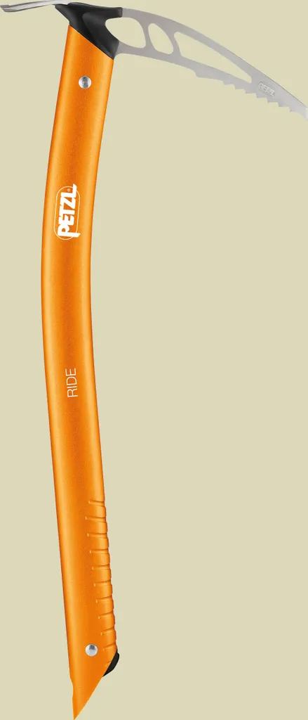 Piolet compact Petzl Ride Orange 45 cm pour alléger votre sac de rando
