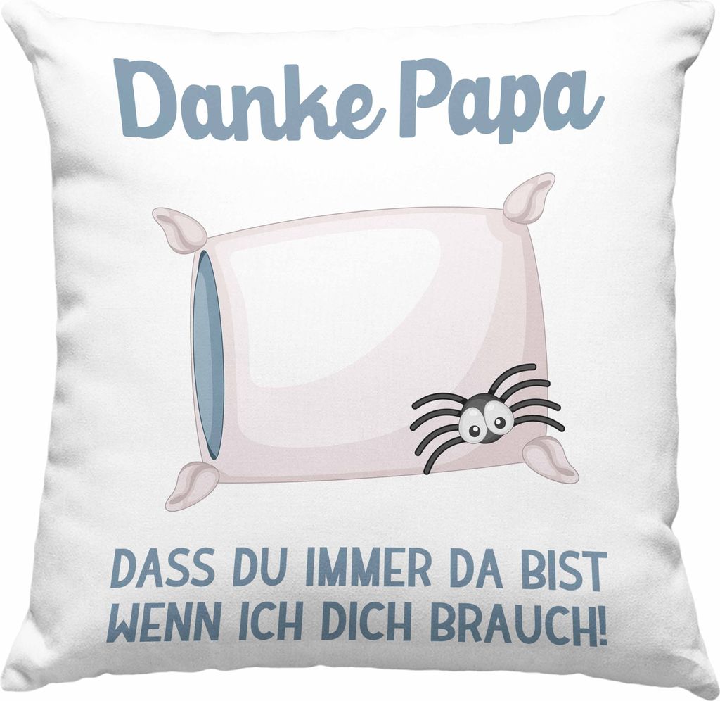 Trendation - Geschenk für Papa von Tochter Lustige Deko-Kissen mit Füllung 40x40 Danke Vater Geschenkidee Lustige Deko-Kissen mit Füllung 40x40 ...