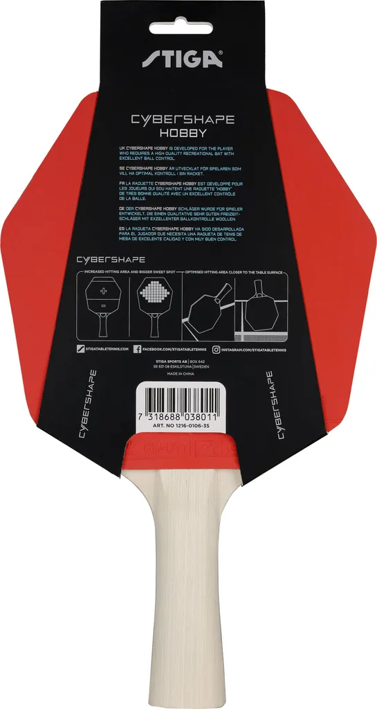 Raquette de Ping-Pong Cybershape à Zone de Frappe Étendue et Haute Vitesse