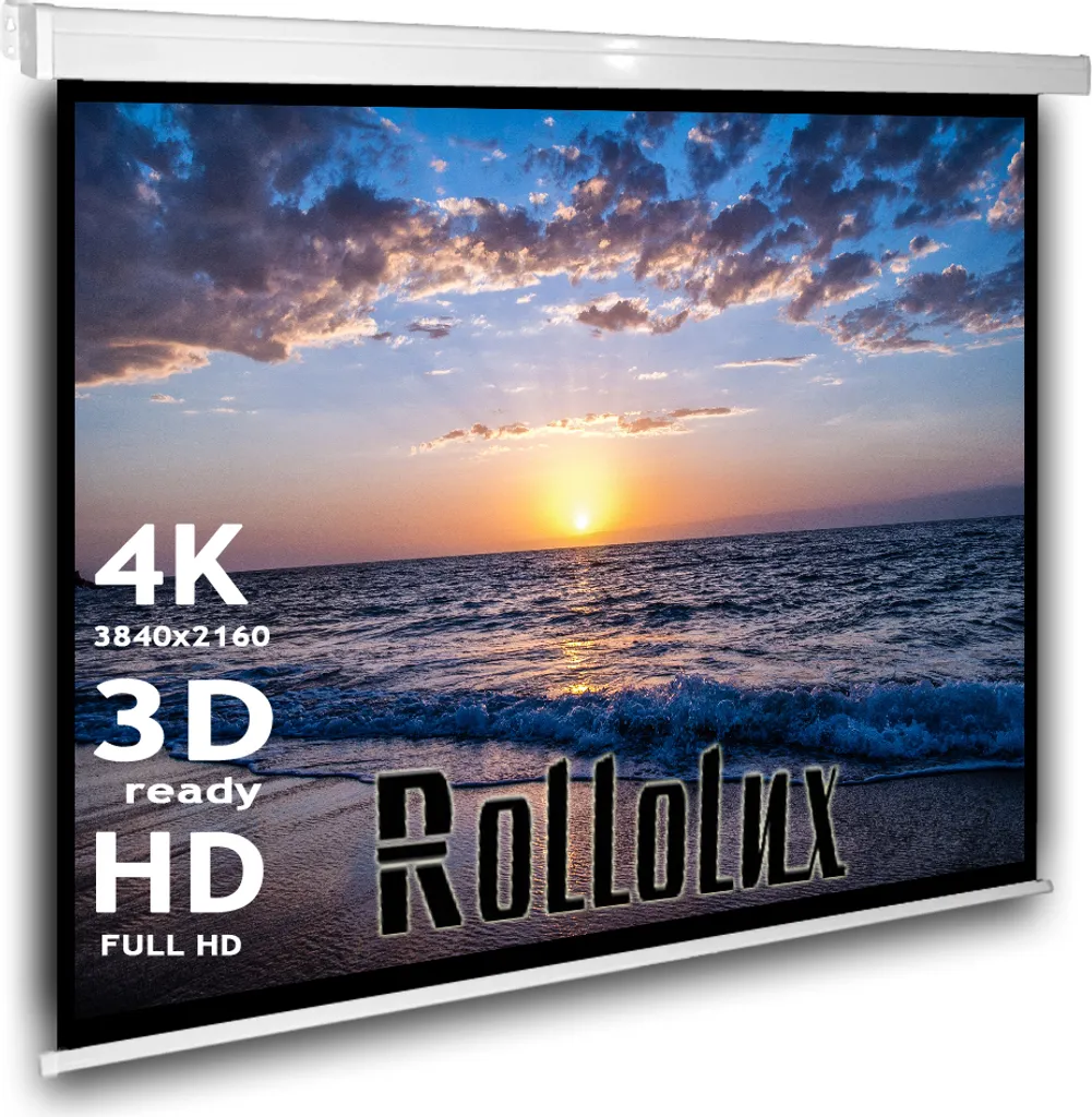 Rollolux Schermo Home Cinema 180x180 | Design Elegante 4K HDTV