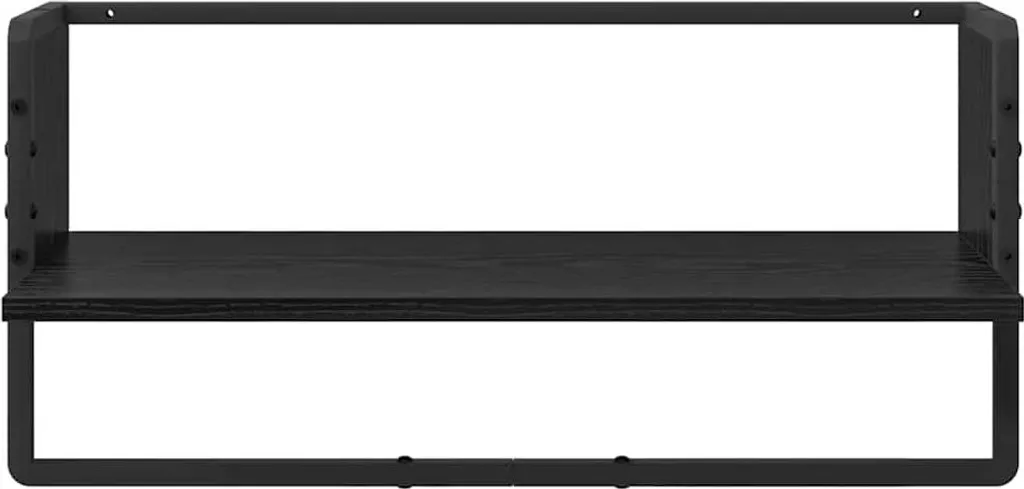 Set 4 Mensole da Muro SYFAX 65cm Rovere Nero | Arredo Casa Chic - 9