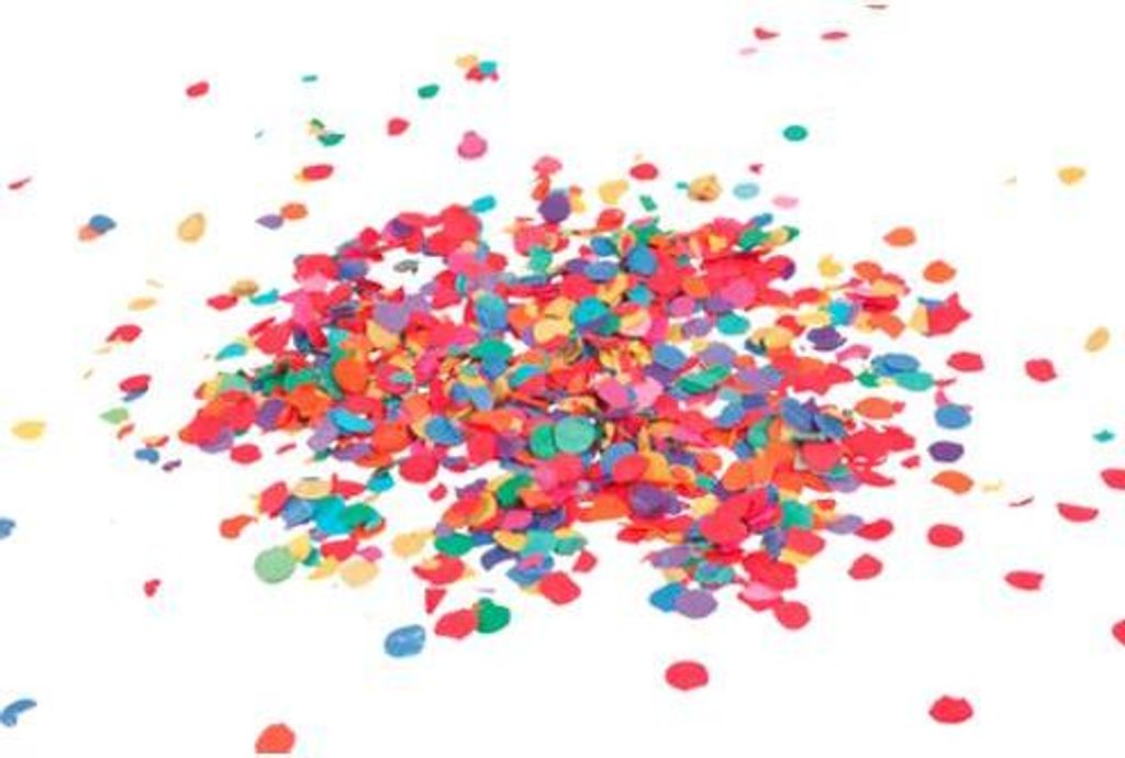 Konfetti Papier bunt, je 50 gramm, 5 Beutel