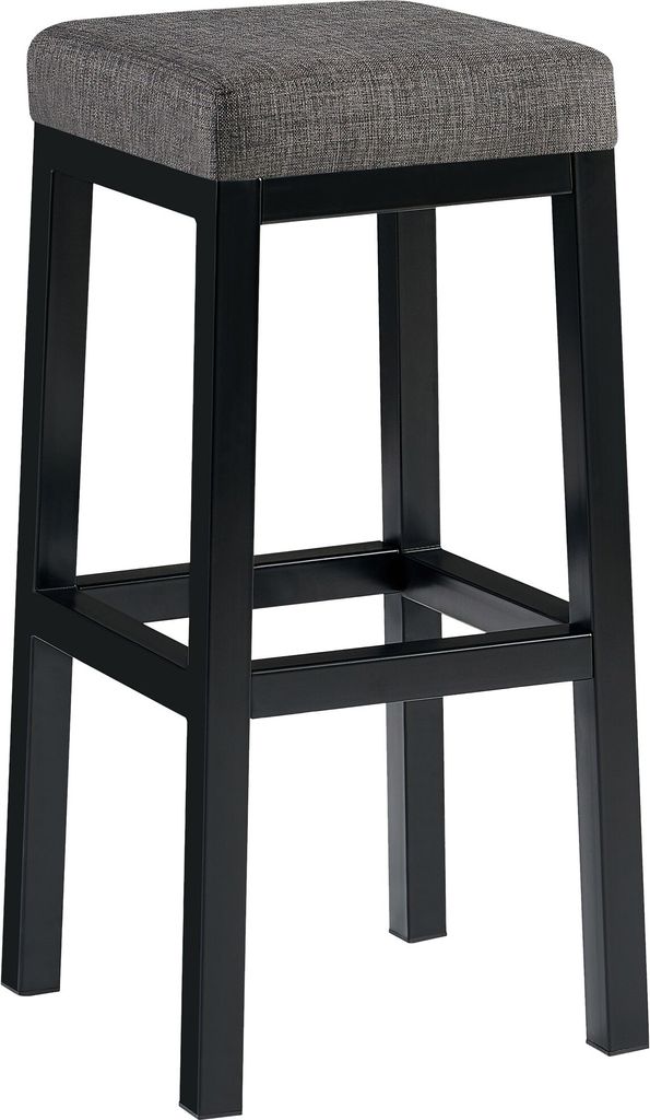 CLP Barhocker Taylor mit schwarzem Metallgestell Sitzhöhe 83 cm grau Material Stoff