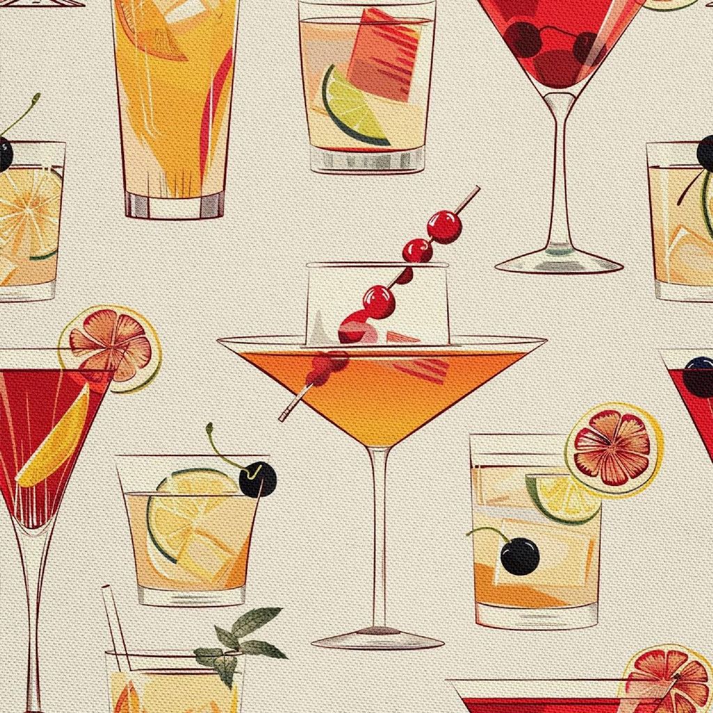 OUTDOOR DEKOSTOFFE OXFORD - Motiv Cocktail | DX8302