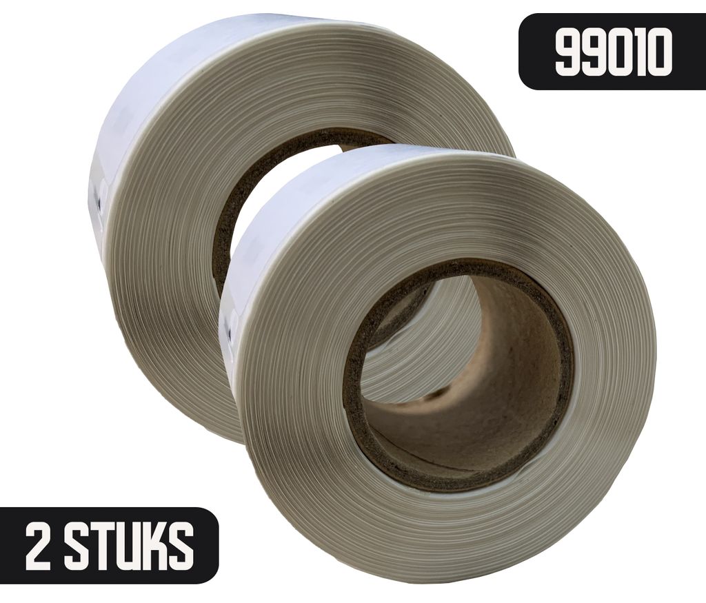 DULA - Dymo Compatible Labels Weiß 99010 - 89 x 28 mm - 130 Etiketten per Rol - Adresetiketten S0722370 - 2 Rollen