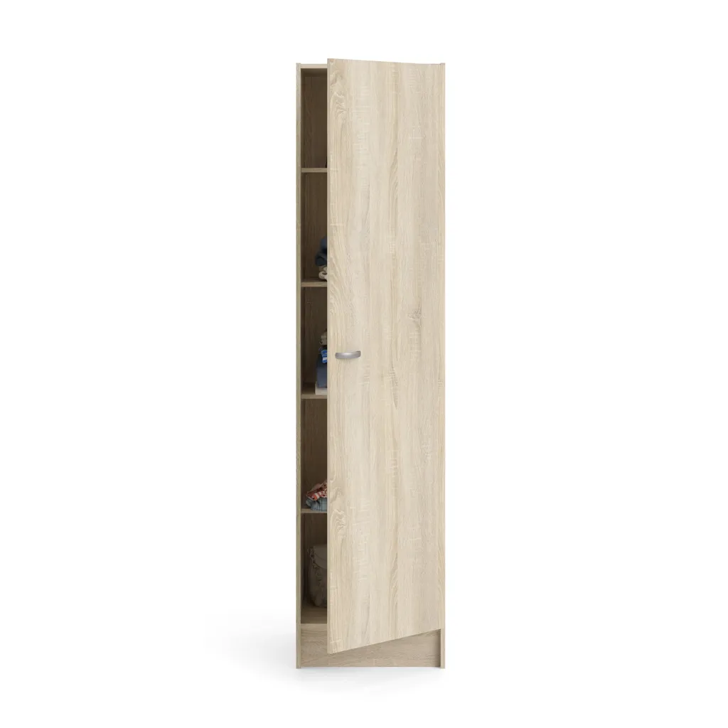 Fox Armoire 1 Porte en Chêne Structuré - Penderie Compacte Design Fox - 17