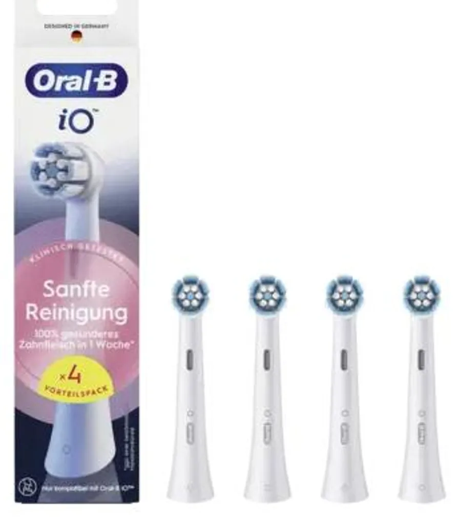 Pack 4 Têtes Oral-B Sonic iO avec Micro-vibrations et Fibres Souples