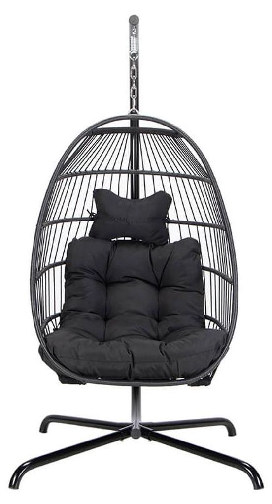 HOME DELUXE Hängesessel LOMA – Faltbar, 1 Sitzer in Schwarz Produktbild 