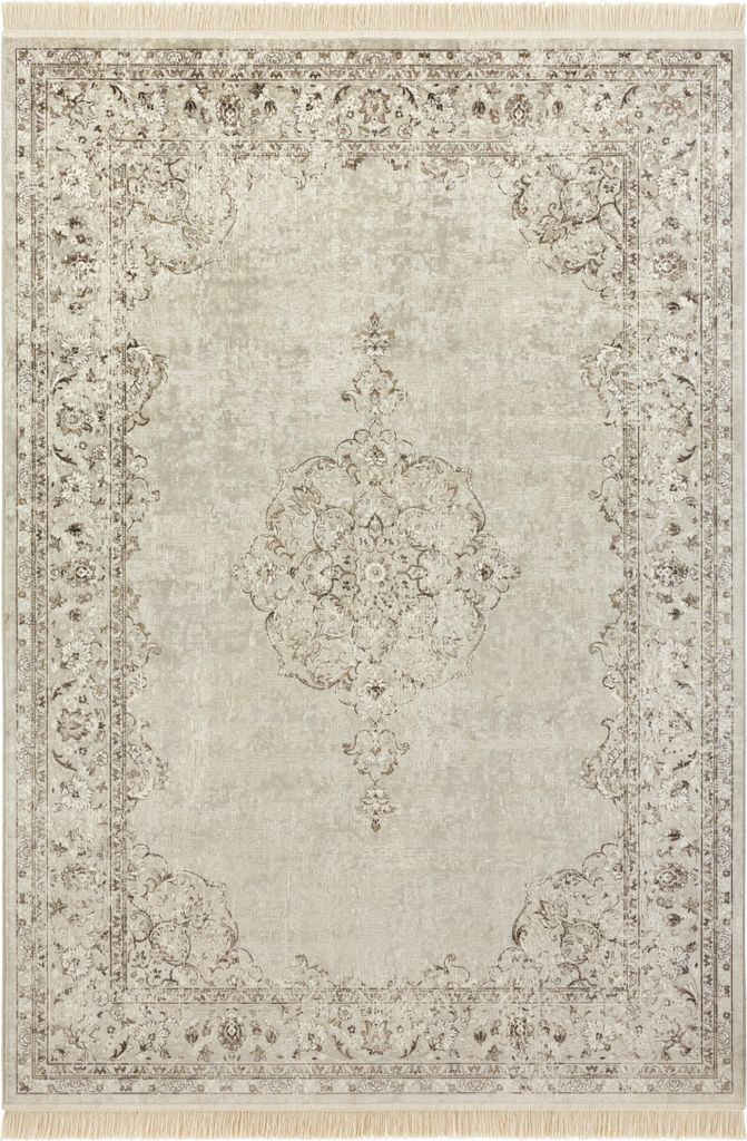 Hanse Home Naveh Kurzflor Teppich Oriental Vintage Medallion Creme