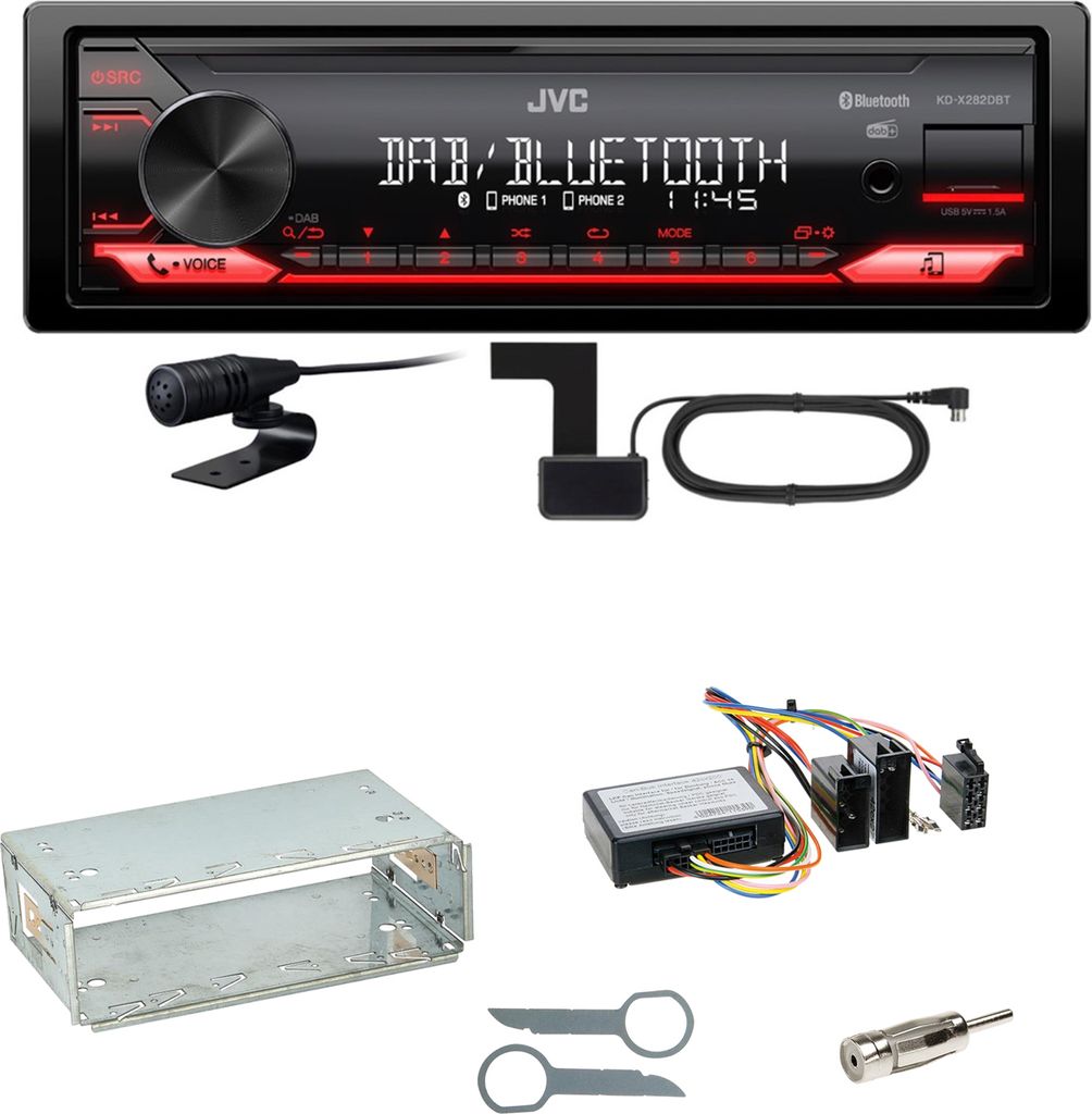 JVC KD-X282DBT Bluetooth Digitalradio Einbauset für Produktbild 