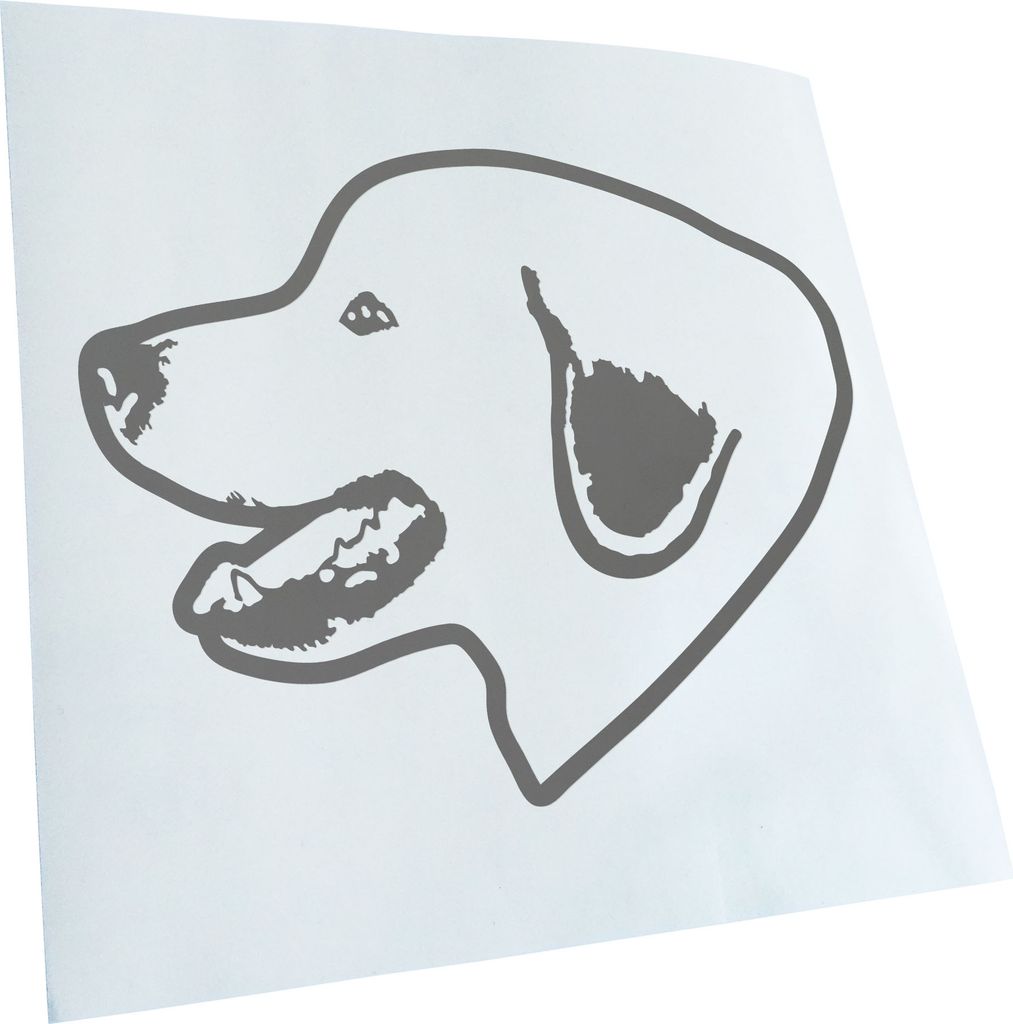 Kiwistar - Autoaufkleber - Great Pyrenees Hund - Grau - 30x23cm - Aufkleber für Auto, Laptop, Fahrrad, LKW, Motorrad Mehrfarbig JDM Decal Racing