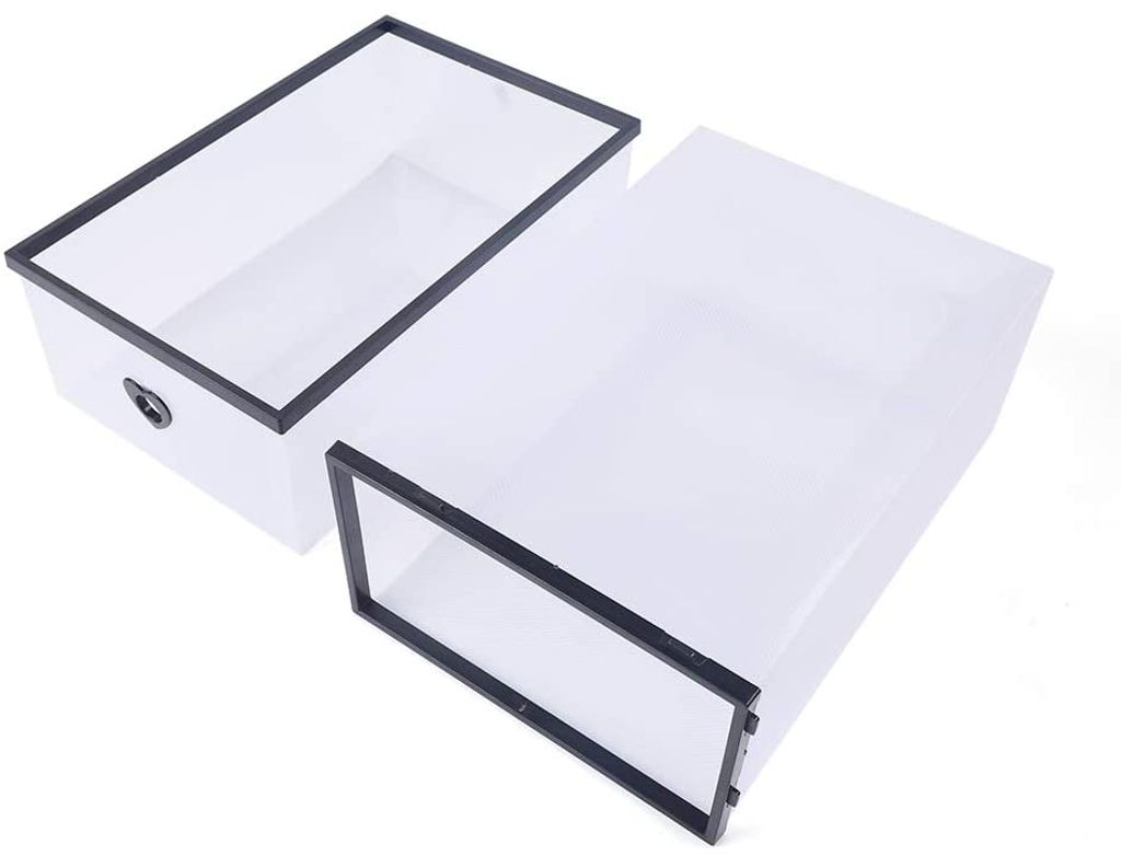 Schuhkarton Kunststoffbox Schuhbox Stapelbarer Schuhorganizer aufbewahrung Boxen