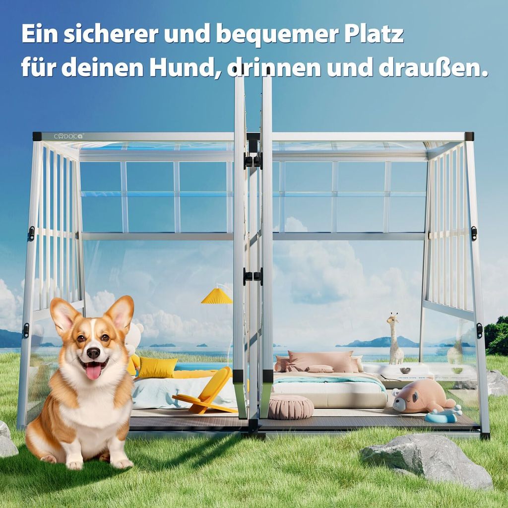 CADOCA-HUNDETRANSPORTBOX *GRÖßE good L* ROBUST,VERSCHLIEßBAR,ALUMINIUM