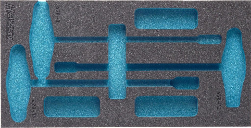 HAZET 163-122L, Schubladeneinheit, Blau, Grau, Schaum, Produktbild 