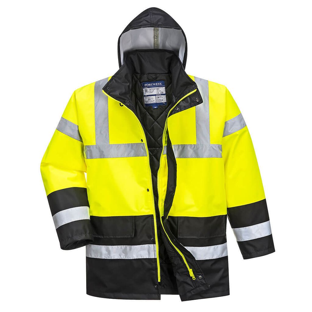 Portwest S466 Warnschutz Kontrast Traffic-Jacke Yellow/Black Gr. S