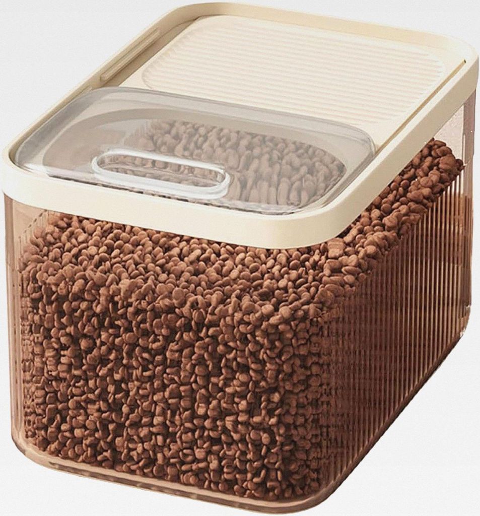 Hundefutter Katzenfutter Aufbewahrung Futtereimer Mit Deckel Transparente Abdeckung Futtertonne Futterbox Hund Luftdichte Aufbewahrungsbox für Hun...