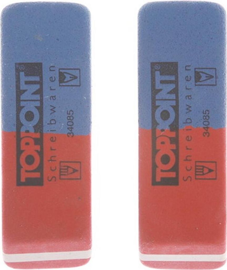 10 (5x2) Radiergummis Radiergummi für Tinte & Bleistift